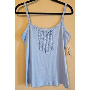 Blue Camisole Size Large Tommy Hilfiger rouching,NEW with Tags